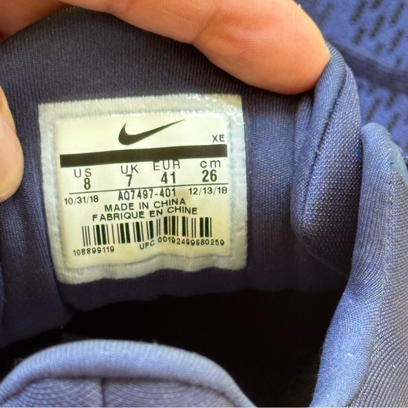 BLUE NIKE ZOOM WINFLO RUNNING SNEAKERS SIZE 8 main image 7